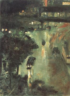 Lesser Ury Nollendorf Square at Night (nn02)